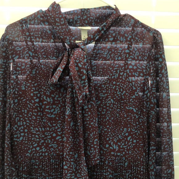 a new day Dresses & Skirts - NWT | A New Day Maxi Pleated Boho Dress Blue Size M